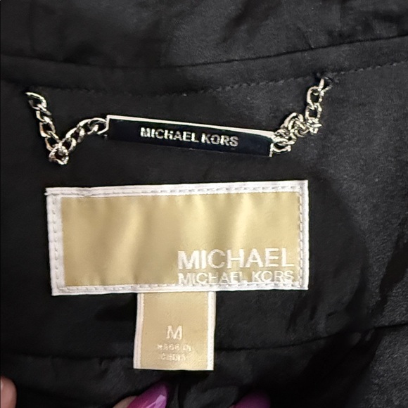 Michael Kors Women's  Hooded Jacket Black Lightweight Size M - Picture 12 of 15